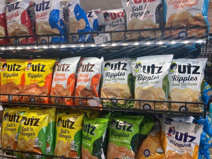 Rack of Utz Potato Chips