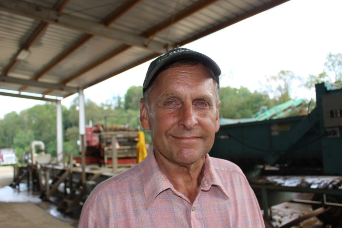 Close-up photo of a potato farmer